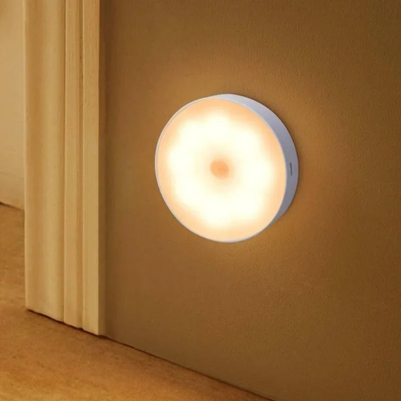 Luminária LED Sem Fio com Sensor de Presença – Recarregável por USB, Instalação Fácil e Automática (3 Unidades)