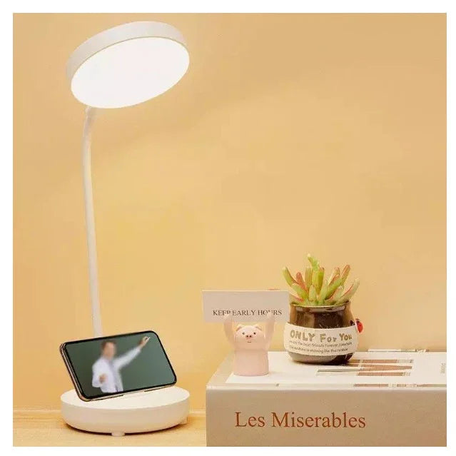 Luminária de Mesa LED – Recarregável com Toque e Proteção para os Olhos