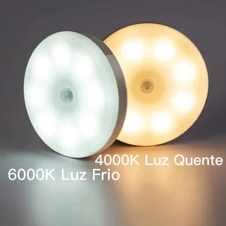 Luminária LED Sem Fio com Sensor de Presença – Recarregável (3 Unidades)
